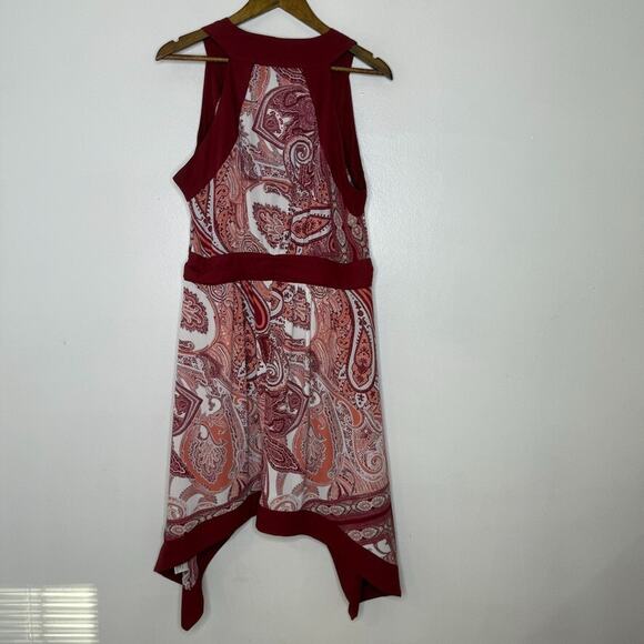 NY & C Sleeveless Paisley Tie‑Front Vest Tunic XL Boho Layering Piece - Picture 5 of 7